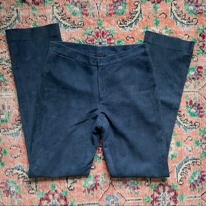 Ralph Lauren Black Label Leather Pants Suede Black 6